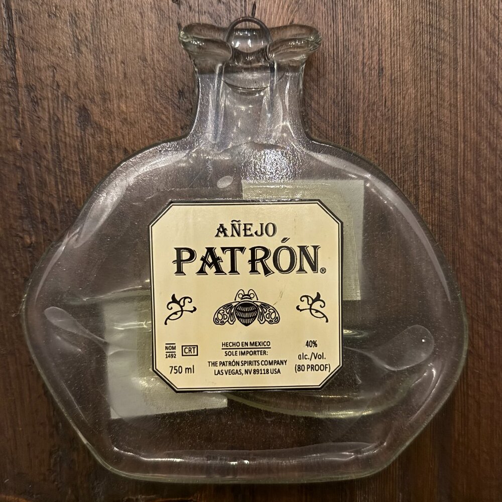 Patron Liquor Bottle - Fused Flat